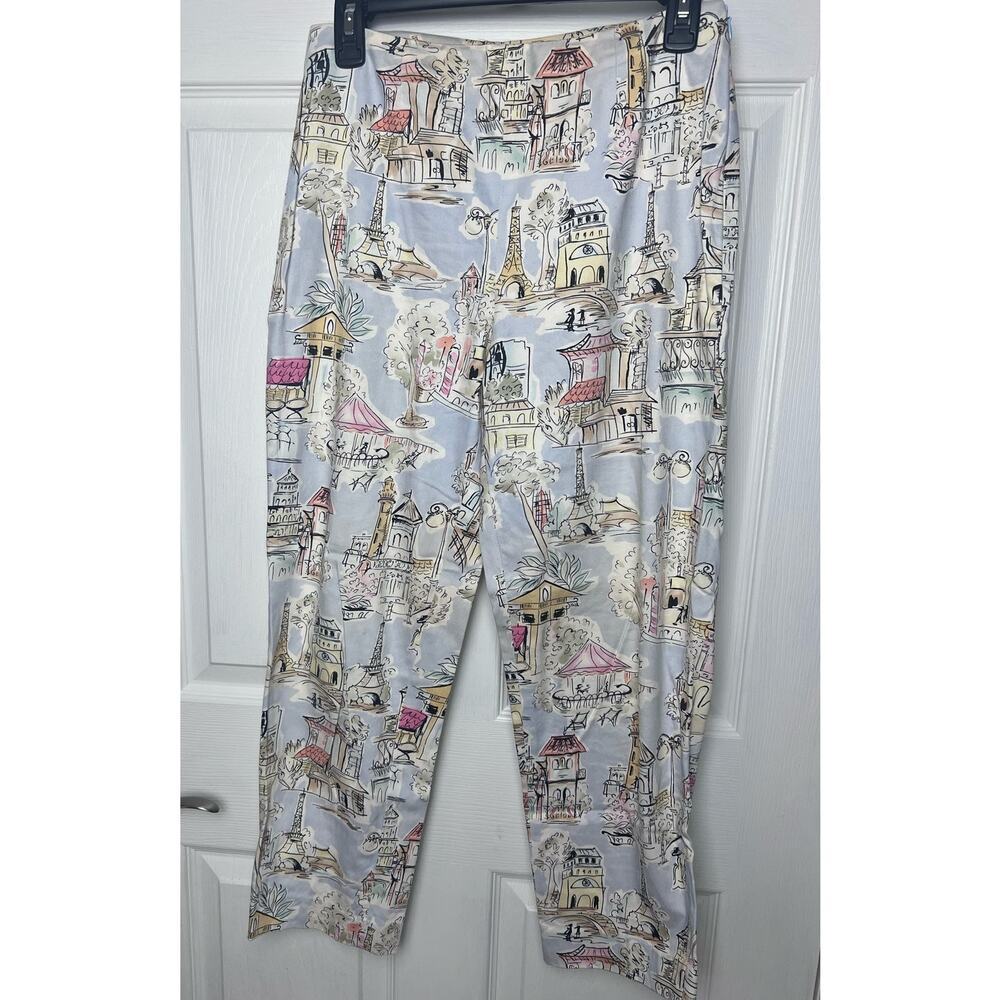 Talbots Women Colorful Capri Cropped Pants Size 4 Cotton